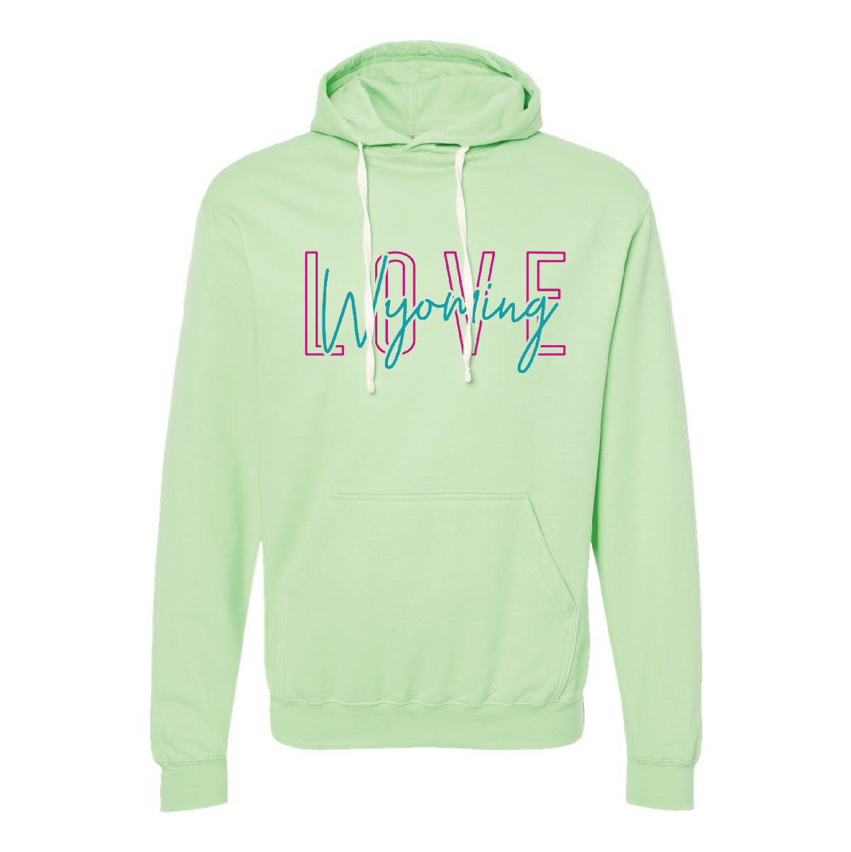 Love Wyoming Sweatshirt Neon Mint Roam Around Wear