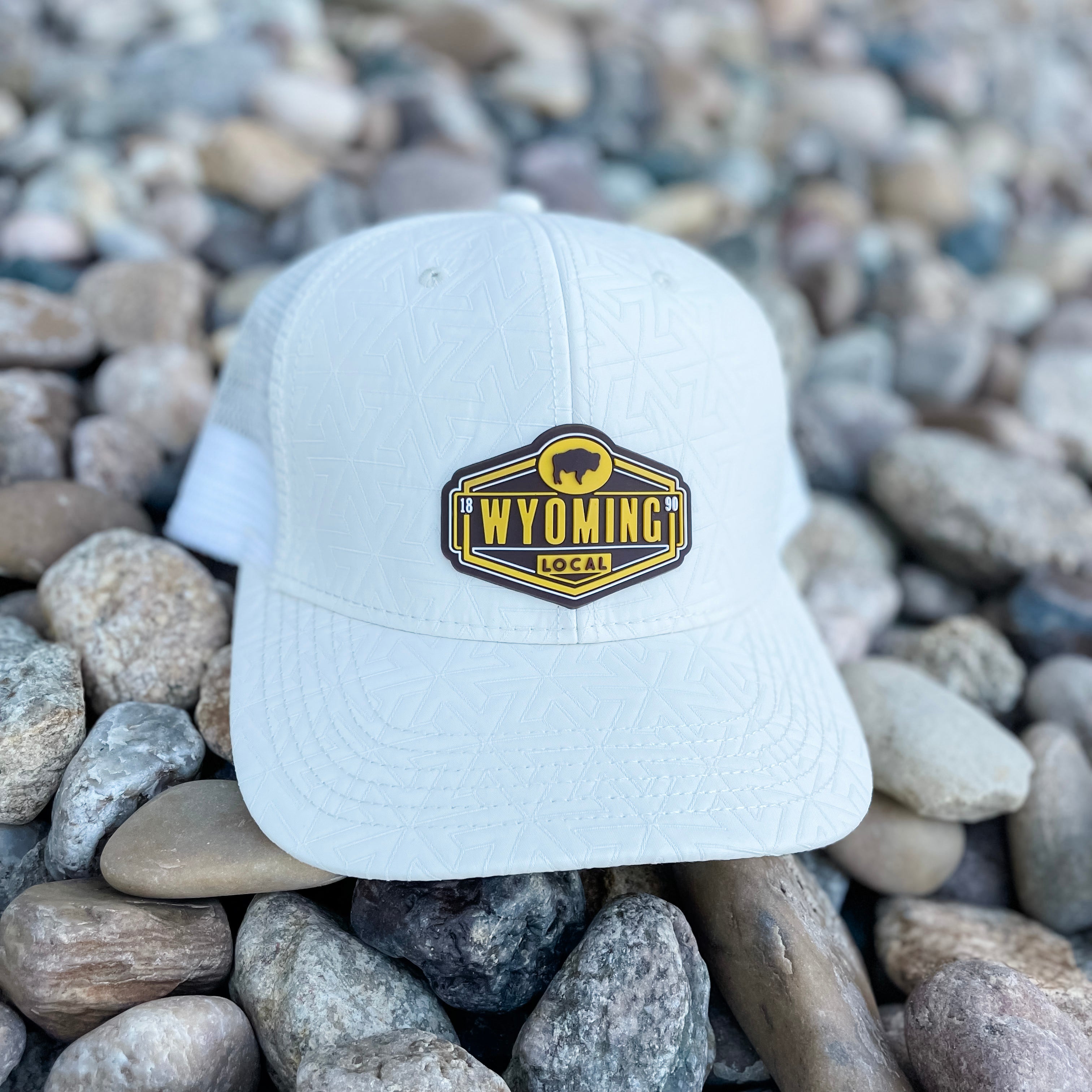 Wyoming quilted trucker hat. Unique wyoming hats. Roam Around Wear is a Wyoming t-shirt company based in Gillette, WY