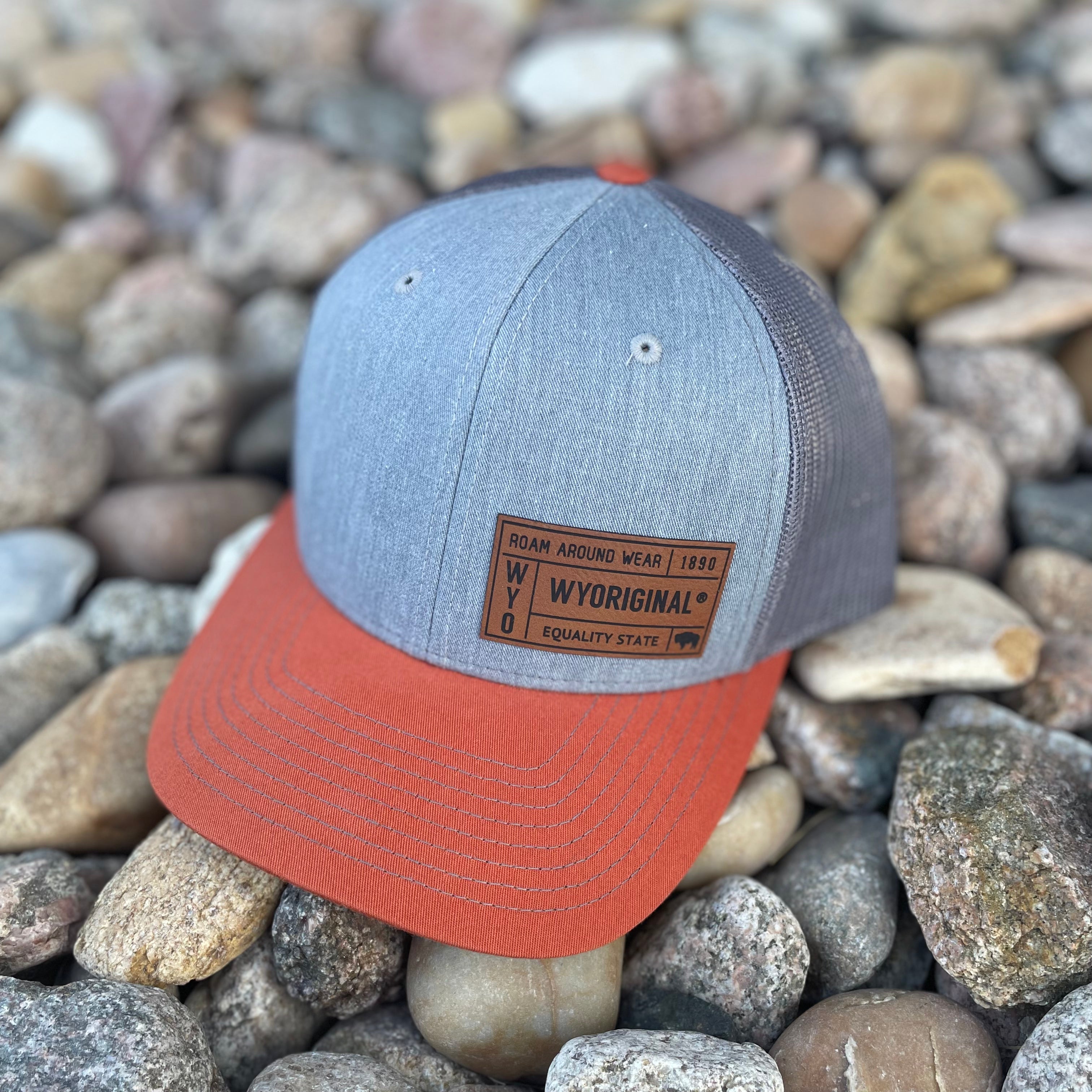 Tri color WYORIGINAL hat. Wyoming trucker hat. Roam Around Wear is a Wyoming t-shirt company based in Gillette, Wyoming