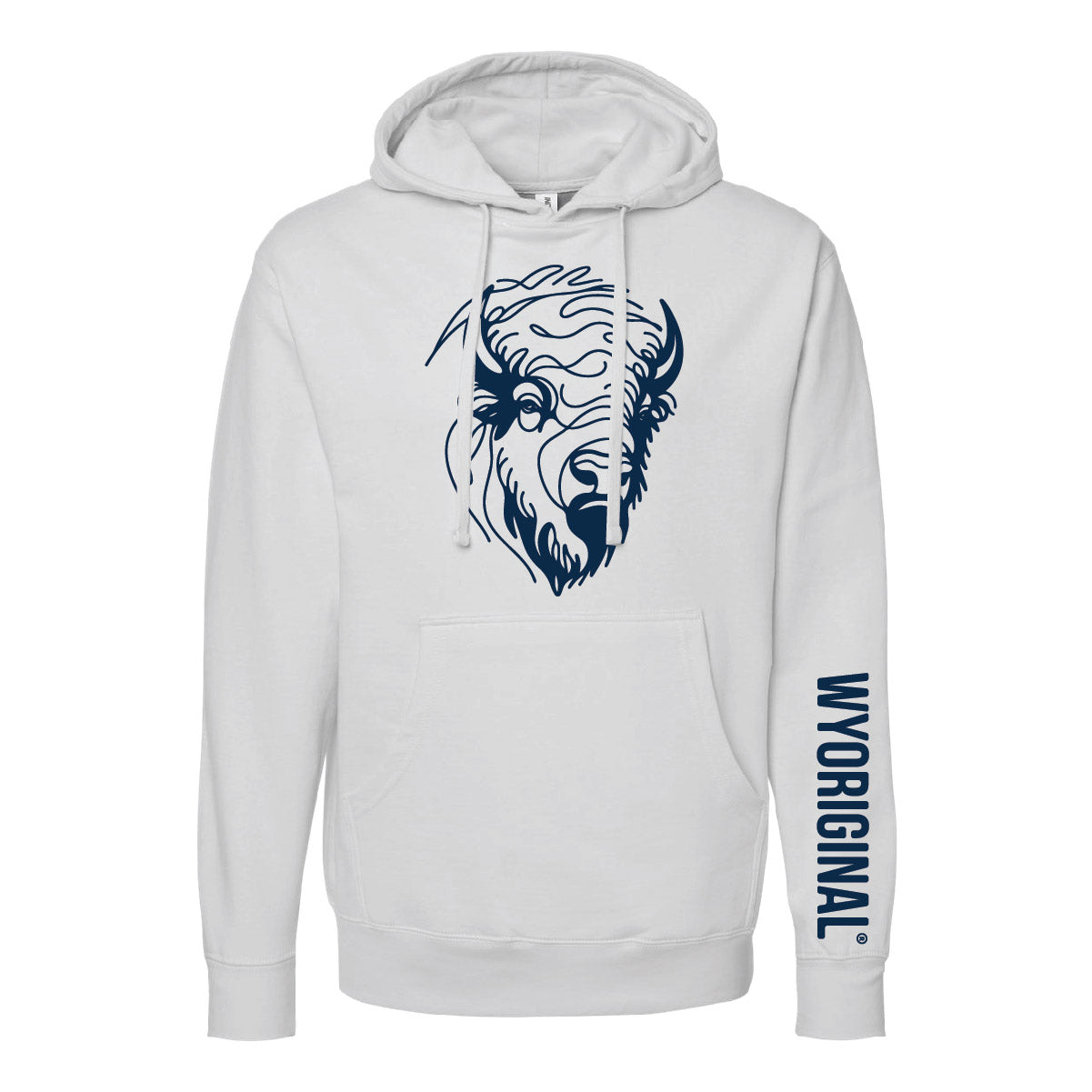 Smoke Gray Hooded  sweatshirt. Wyoriginal sweatshirt.  Roam Around Wear is a Wyoming T-shirt company based in Gillette, Wyoming