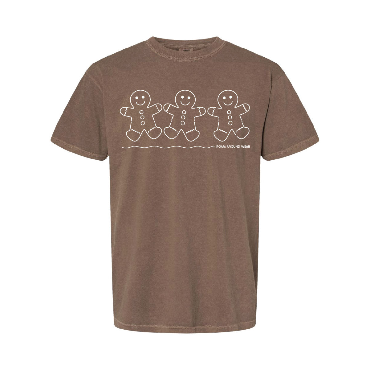 Gingerbread adult unisex tee. Heavyweight oversized outdoor tee. Roam Around Wear is a Wyoming t-shirt company based in Gillette, Wyoming