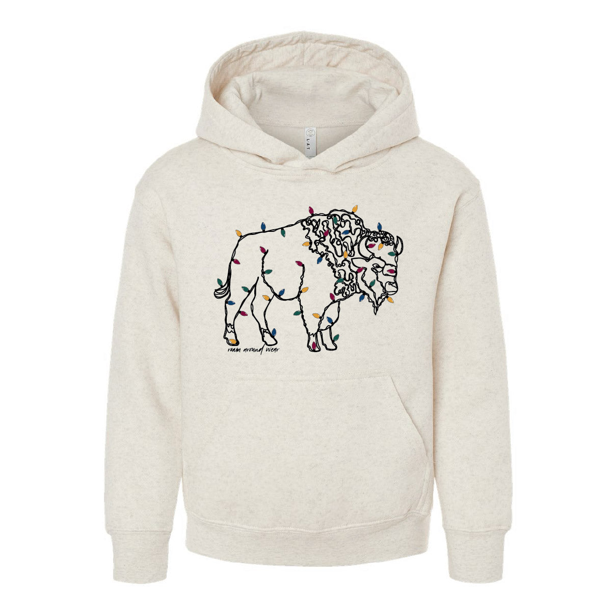 Wyoming hoodie - Bison hoodie - Buffalo hooded sweatshirt - Roam Around Wear is a Wyoming t-shirt company based in Gillette, Wyoming.